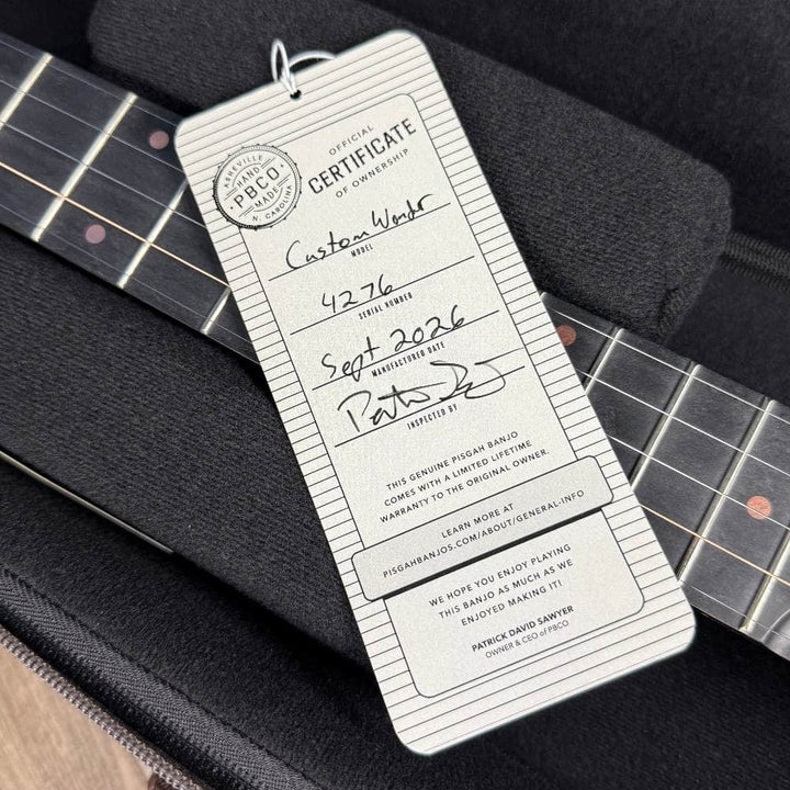 Custom Pisgah 12" Wonder 5 String Banjo with Maple armrest Pisgah 5 String Banjos