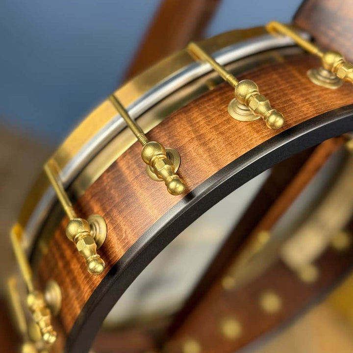 Custom Pisgah Tenor Laydie 19-Fret - 11" Curly Maple 4-String Electric Tone Ring Pisgah 4 String Banjos