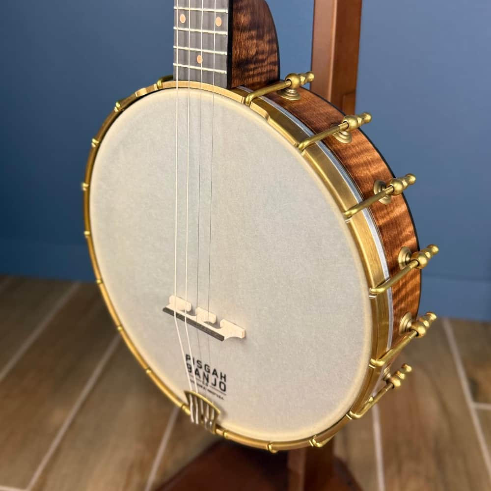 Custom Pisgah Tenor Laydie 19-Fret - 11" Curly Maple 4-String Electric Tone Ring Pisgah 4 String Banjos