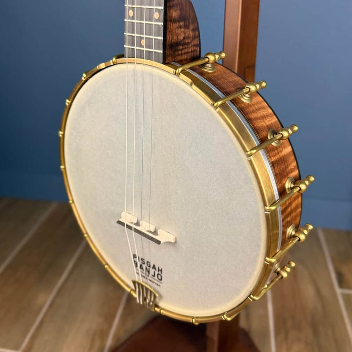 Custom Pisgah Tenor Laydie 19-Fret - 11" Curly Maple 4-String Electric Tone Ring Pisgah 4 String Banjos