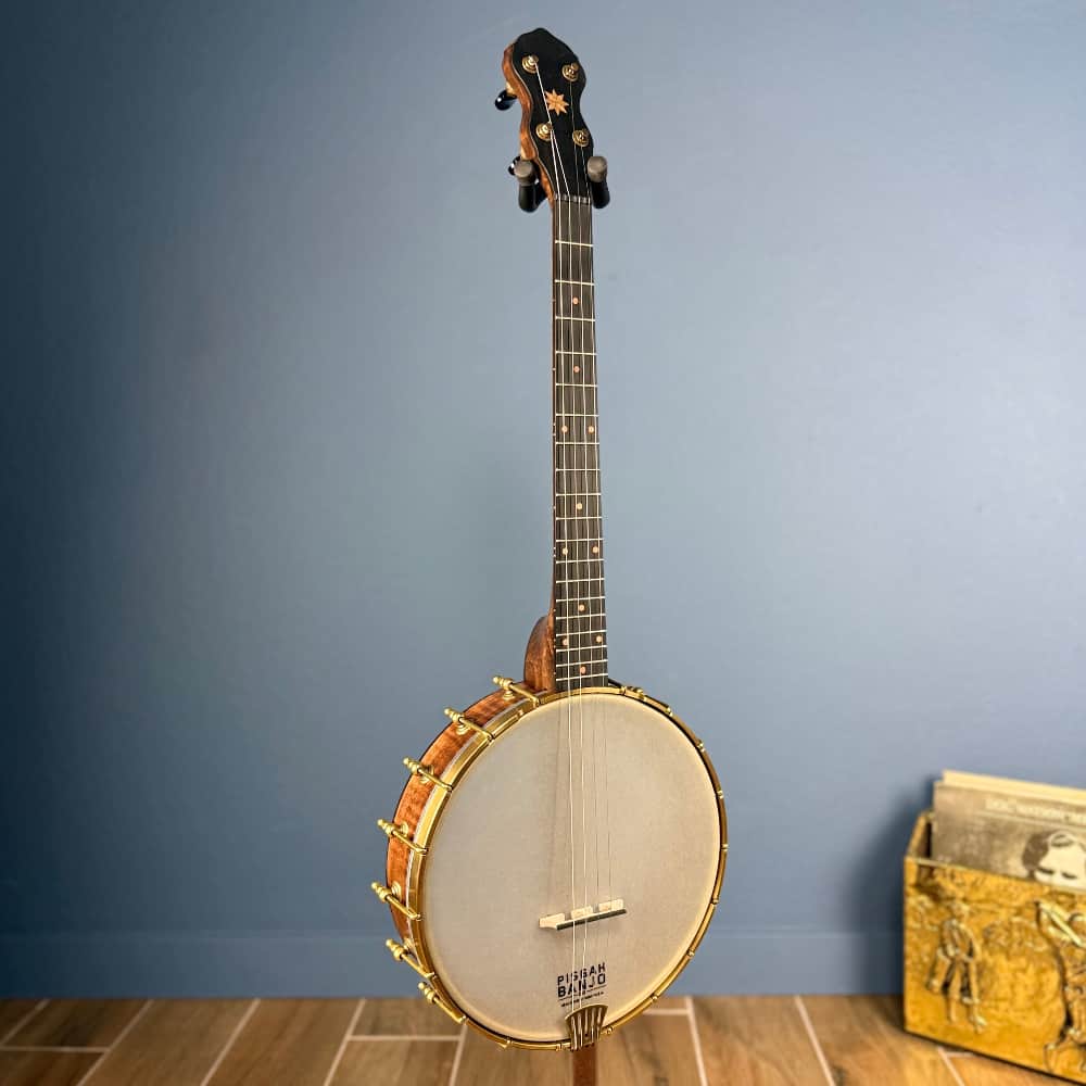 Custom Pisgah Tenor Laydie 19-Fret - 11" Curly Maple 4-String Electric Tone Ring Pisgah 4 String Banjos