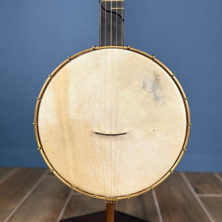 Custom Rickard 12" Maple Spunover Brass Rim Banjo with Goat Skin Head Rickard 5 String Banjos