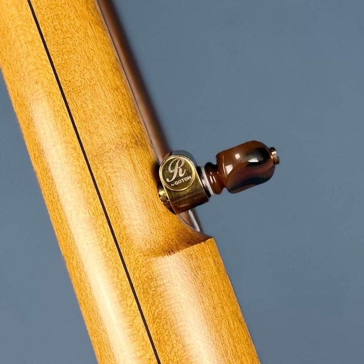 Custom Rickard 12" Maple Spunover Brass Rim Banjo with Goat Skin Head Rickard 5 String Banjos