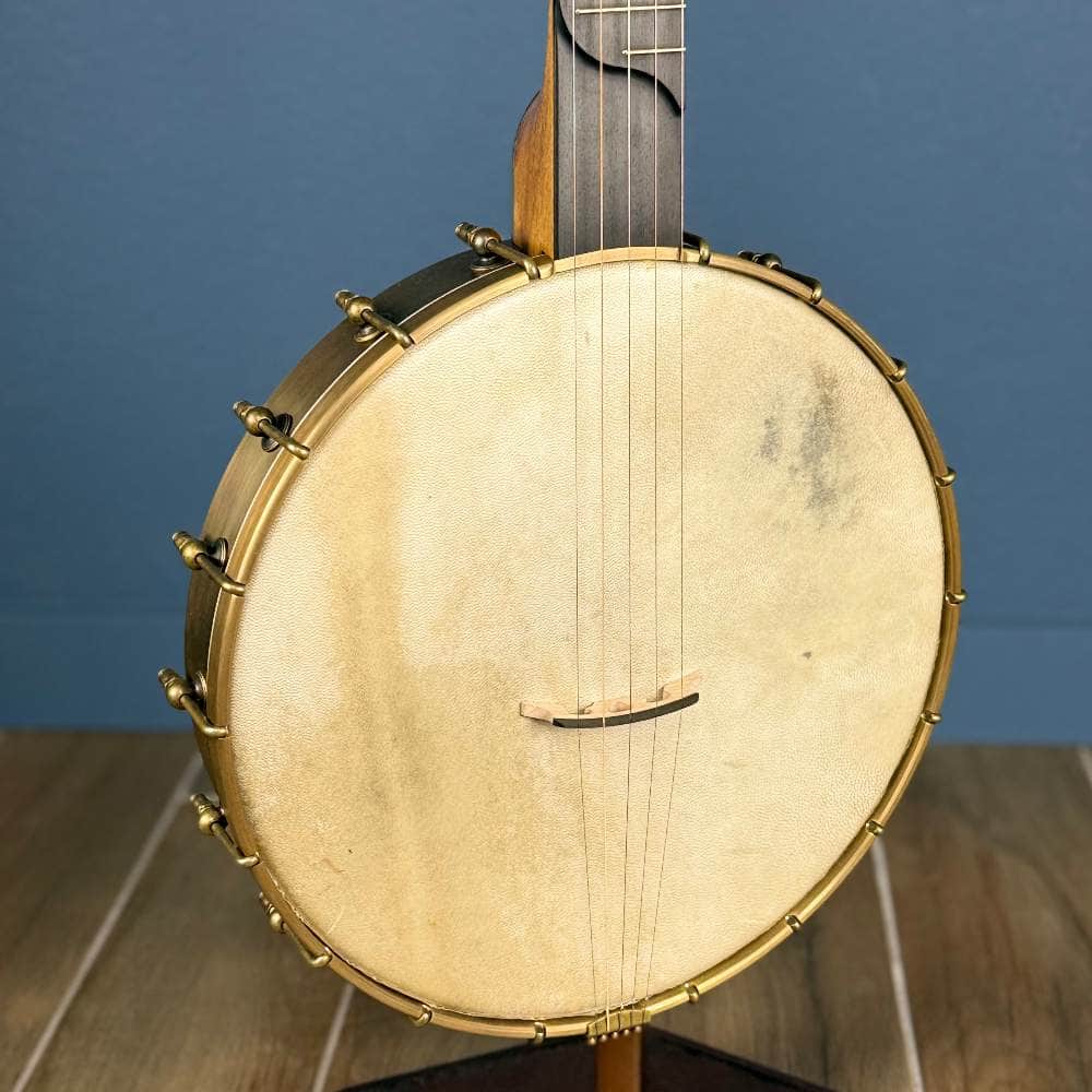 Custom Rickard 12" Maple Spunover Brass Rim Banjo with Goat Skin Head Rickard 5 String Banjos