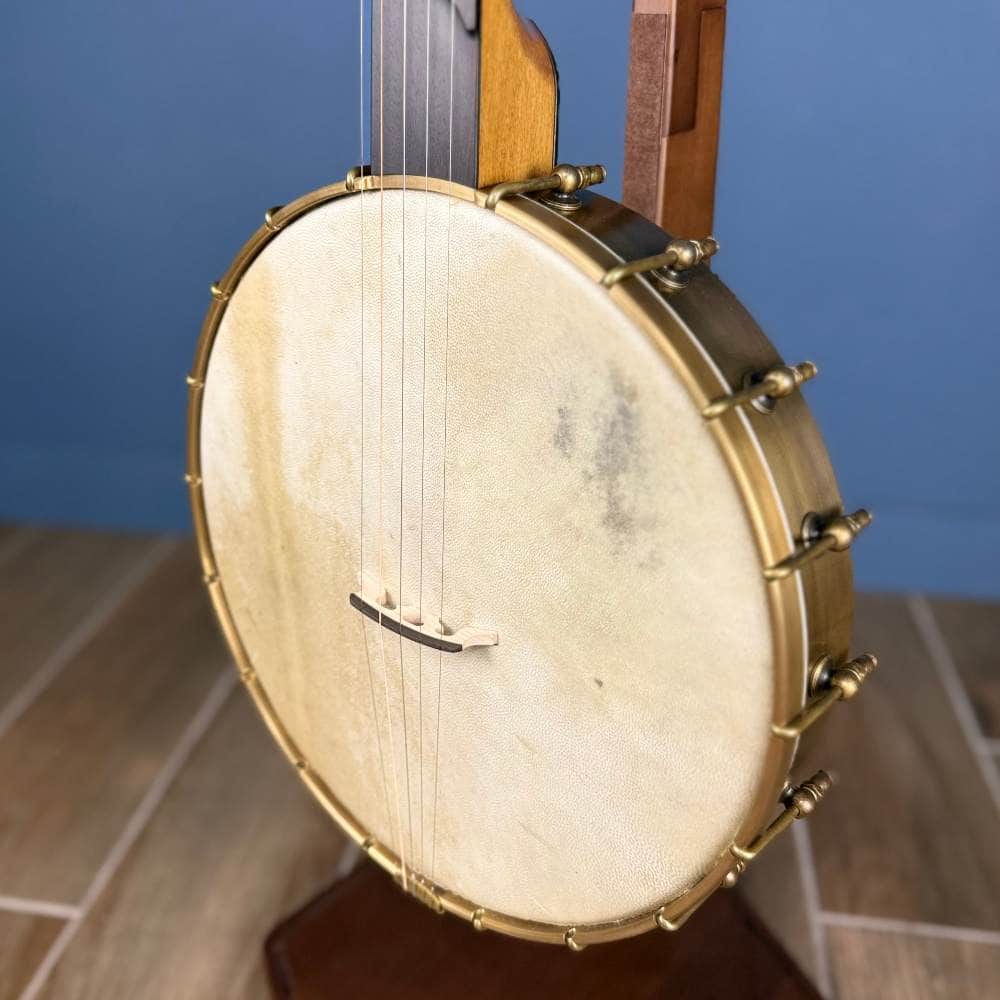 Custom Rickard 12" Maple Spunover Brass Rim Banjo with Goat Skin Head Rickard 5 String Banjos