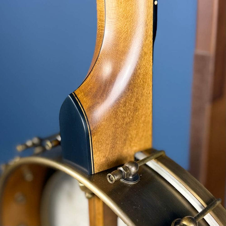 Custom Rickard 12" Maple Spunover Brass Rim Banjo with Goat Skin Head Rickard 5 String Banjos