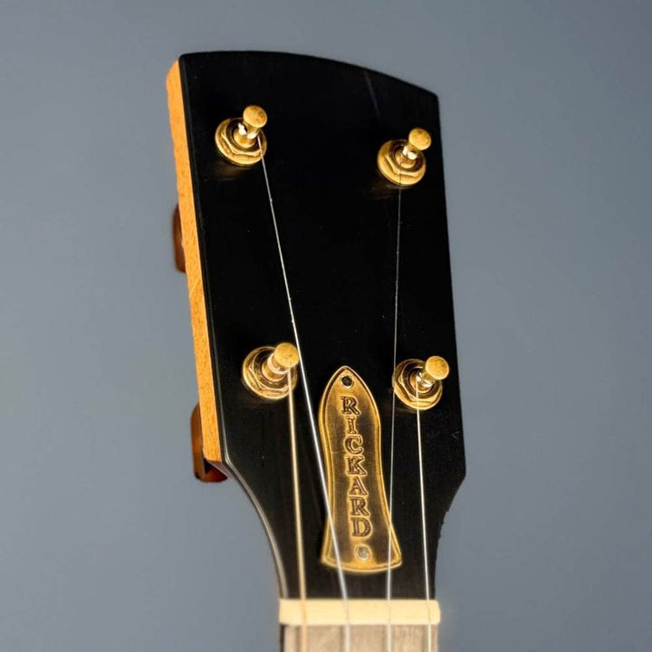 Custom Rickard 12" Maple Spunover Brass Rim Banjo with Goat Skin Head Rickard 5 String Banjos