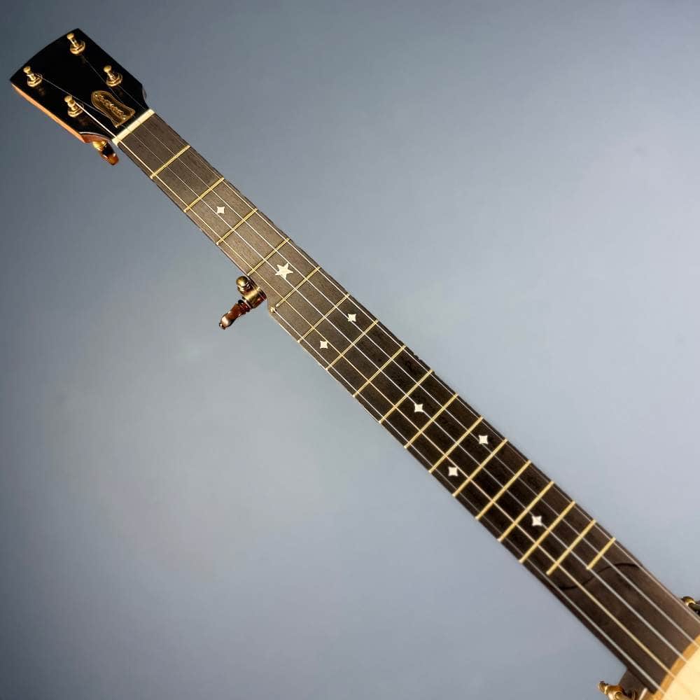 Custom Rickard 12" Maple Spunover Brass Rim Banjo with Goat Skin Head Rickard 5 String Banjos