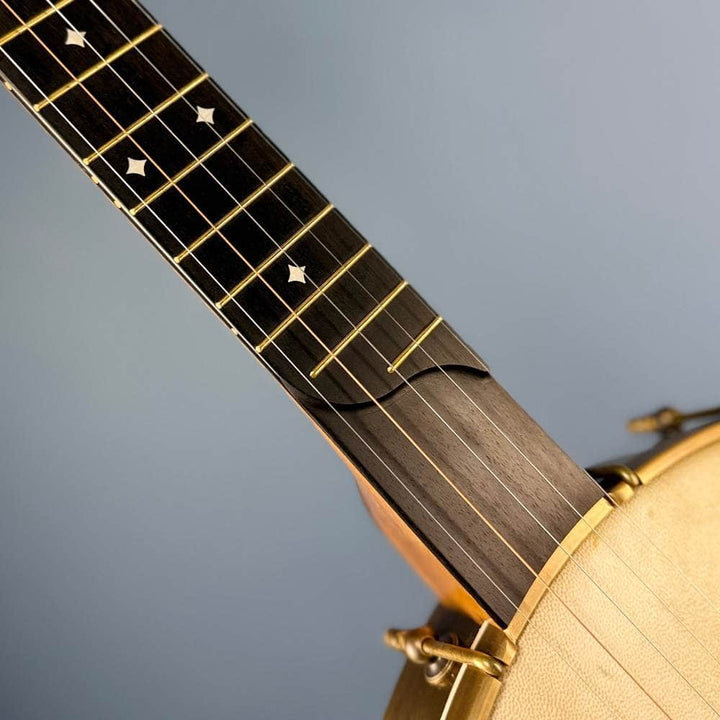 Custom Rickard 12" Maple Spunover Brass Rim Banjo with Goat Skin Head Rickard 5 String Banjos