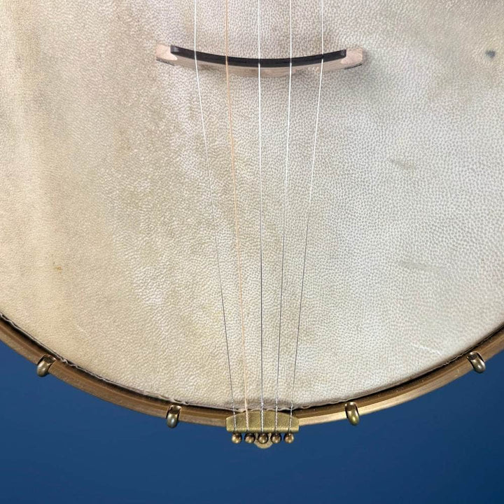 Custom Rickard 12" Maple Spunover Brass Rim Banjo with Goat Skin Head Rickard 5 String Banjos