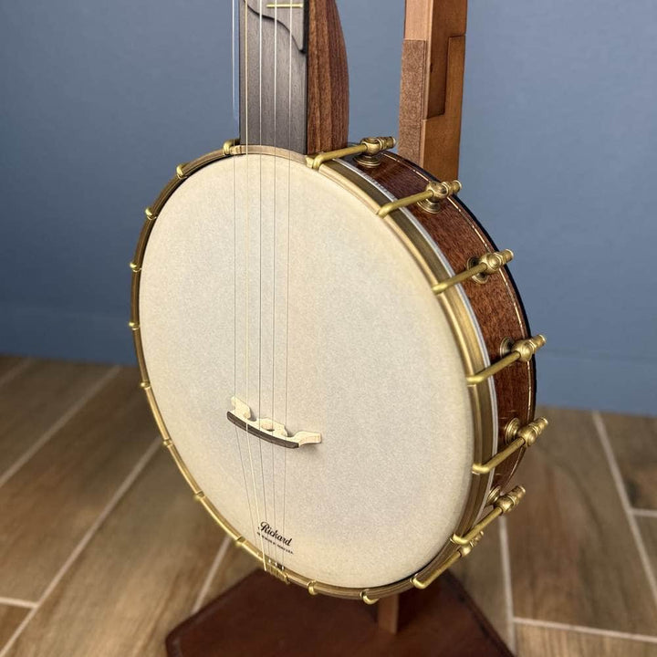 Custom Rickard Dobson 11" Banjo Walnut with Purfling Band #1897 Rickard 5 String Openback Banjo
