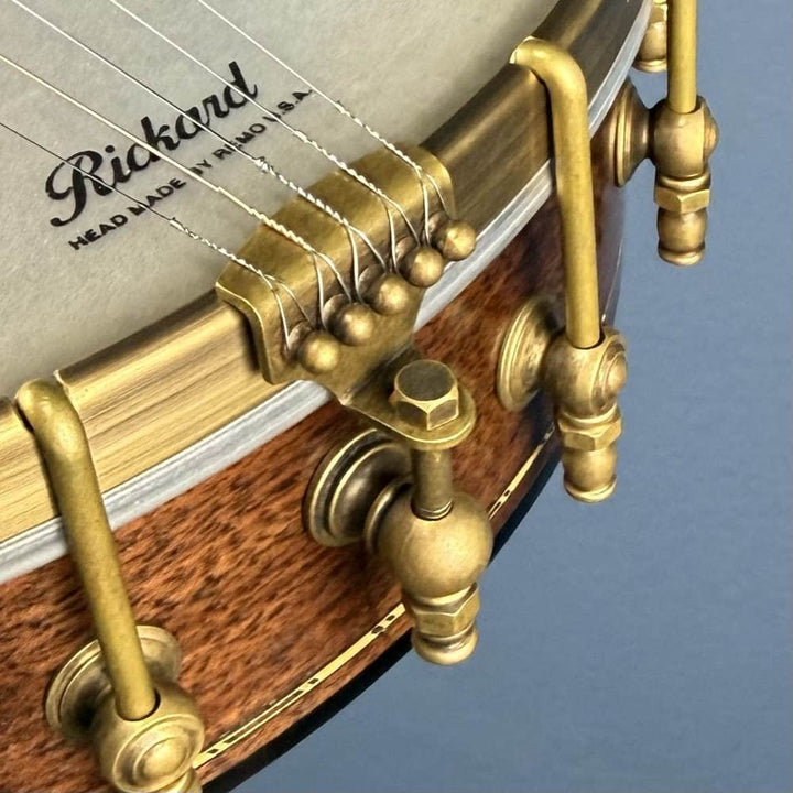 Custom Rickard Dobson 11" Banjo Walnut with Purfling Band #1897 Rickard 5 String Openback Banjo