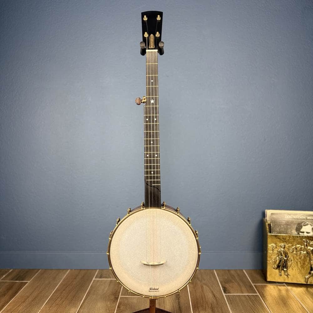 Custom Rickard Dobson 11" Banjo Walnut with Purfling Band #1897 Rickard 5 String Openback Banjo