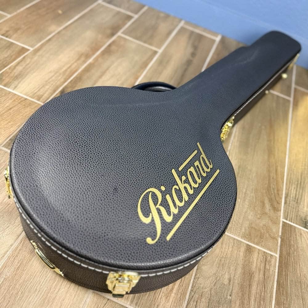 Custom Rickard Dobson 12" Banjo Walnut with Purfling Band #1893 Rickard 5 String Openback Banjo