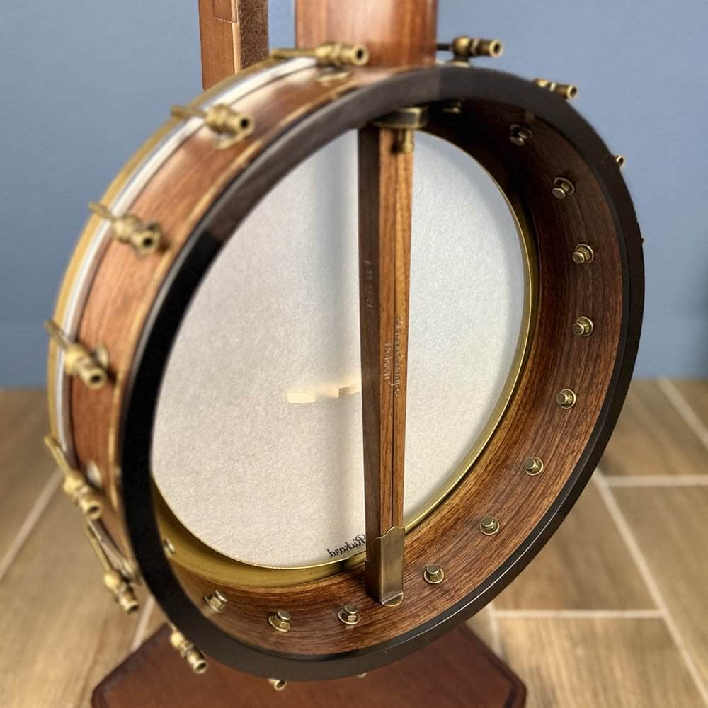Custom Rickard Dobson 12" Banjo Walnut with Purfling Band #1893 Rickard 5 String Openback Banjo