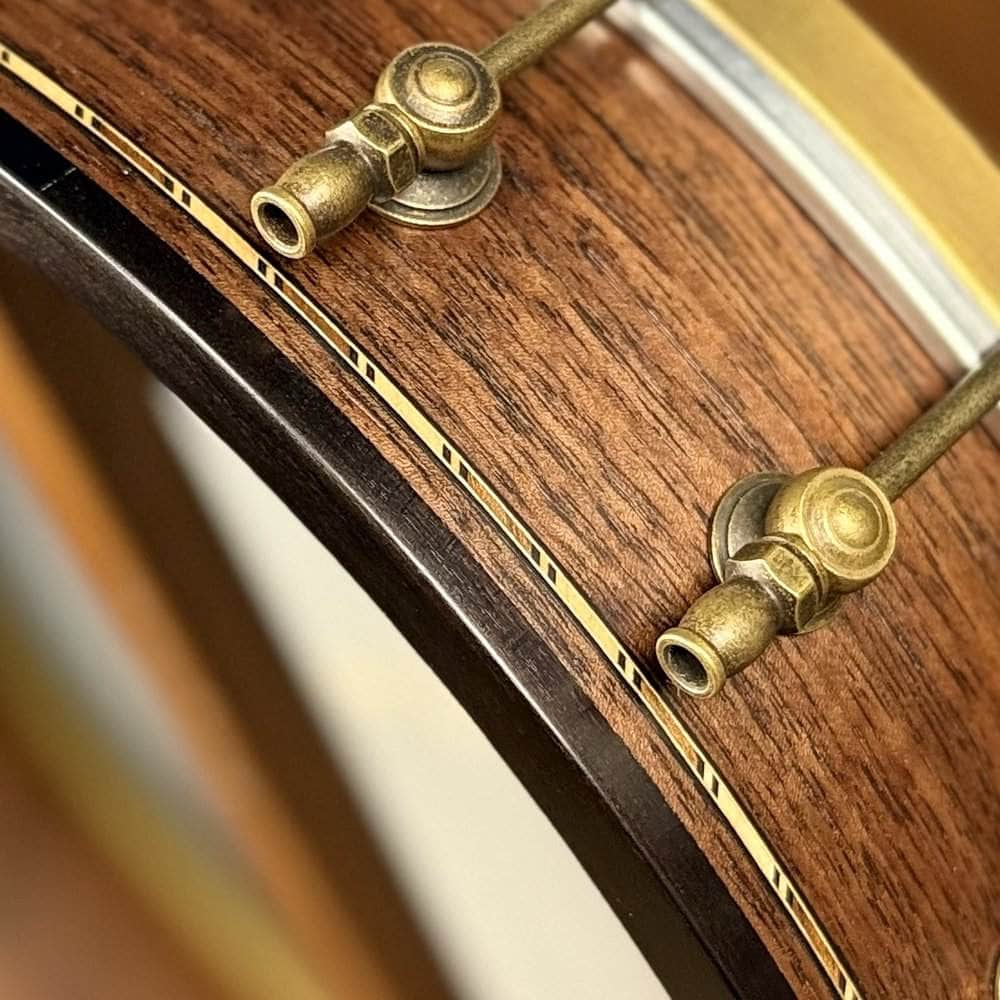Custom Rickard Dobson 12" Banjo Walnut with Purfling Band #1893 Rickard 5 String Openback Banjo