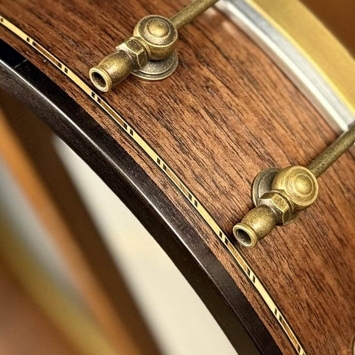 Custom Rickard Dobson 12" Banjo Walnut with Purfling Band #1893 Rickard 5 String Openback Banjo