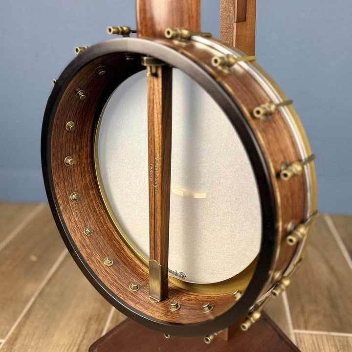 Custom Rickard Dobson 12" Banjo Walnut with Purfling Band #1893 Rickard 5 String Openback Banjo