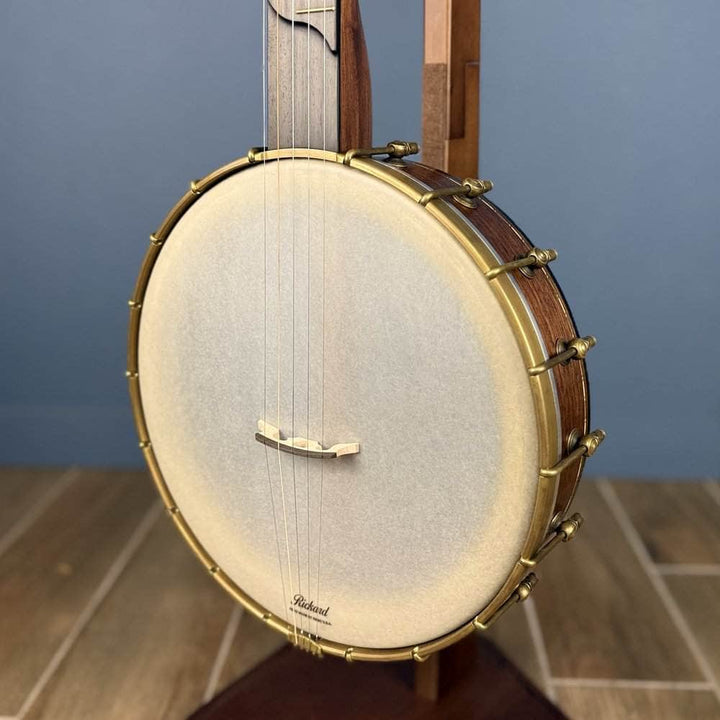 Custom Rickard Dobson 12" Banjo Walnut with Purfling Band #1893 Rickard 5 String Openback Banjo
