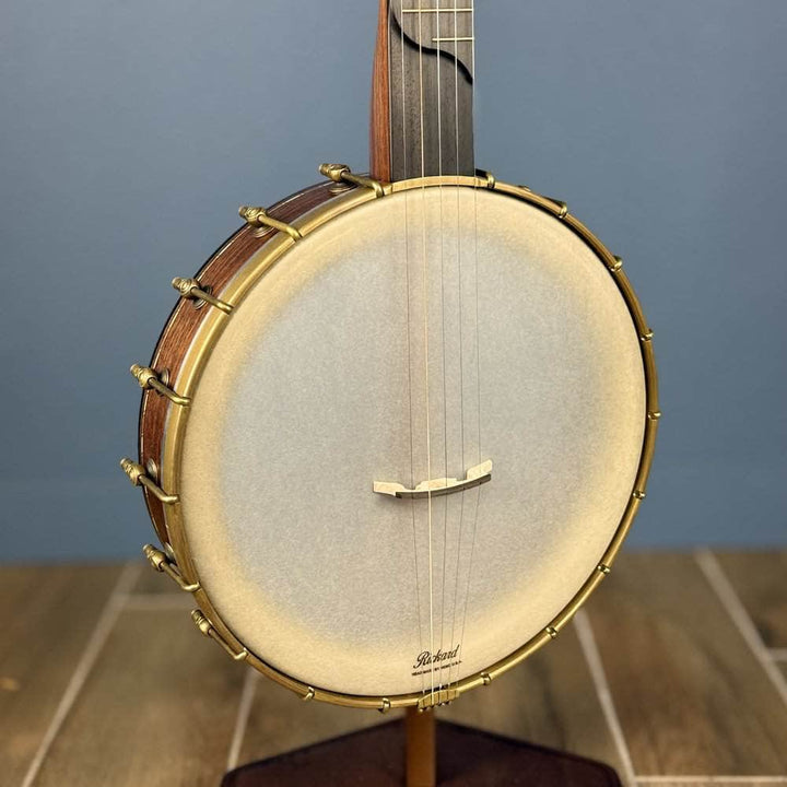 Custom Rickard Dobson 12" Banjo Walnut with Purfling Band #1893 Rickard 5 String Openback Banjo