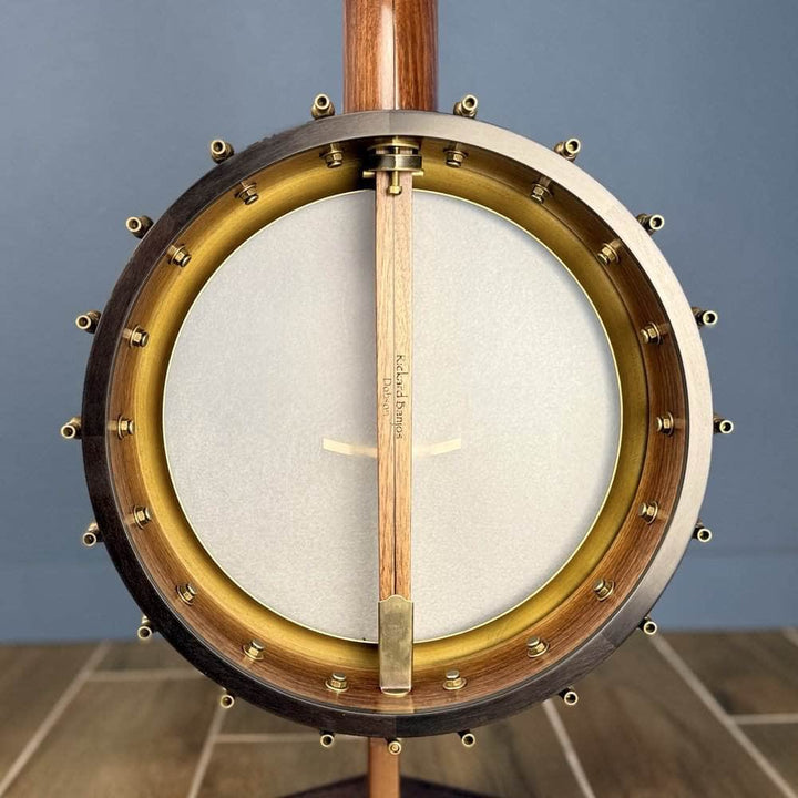 Custom Rickard Dobson 12" Banjo Walnut with Purfling Band #1893 Rickard 5 String Openback Banjo