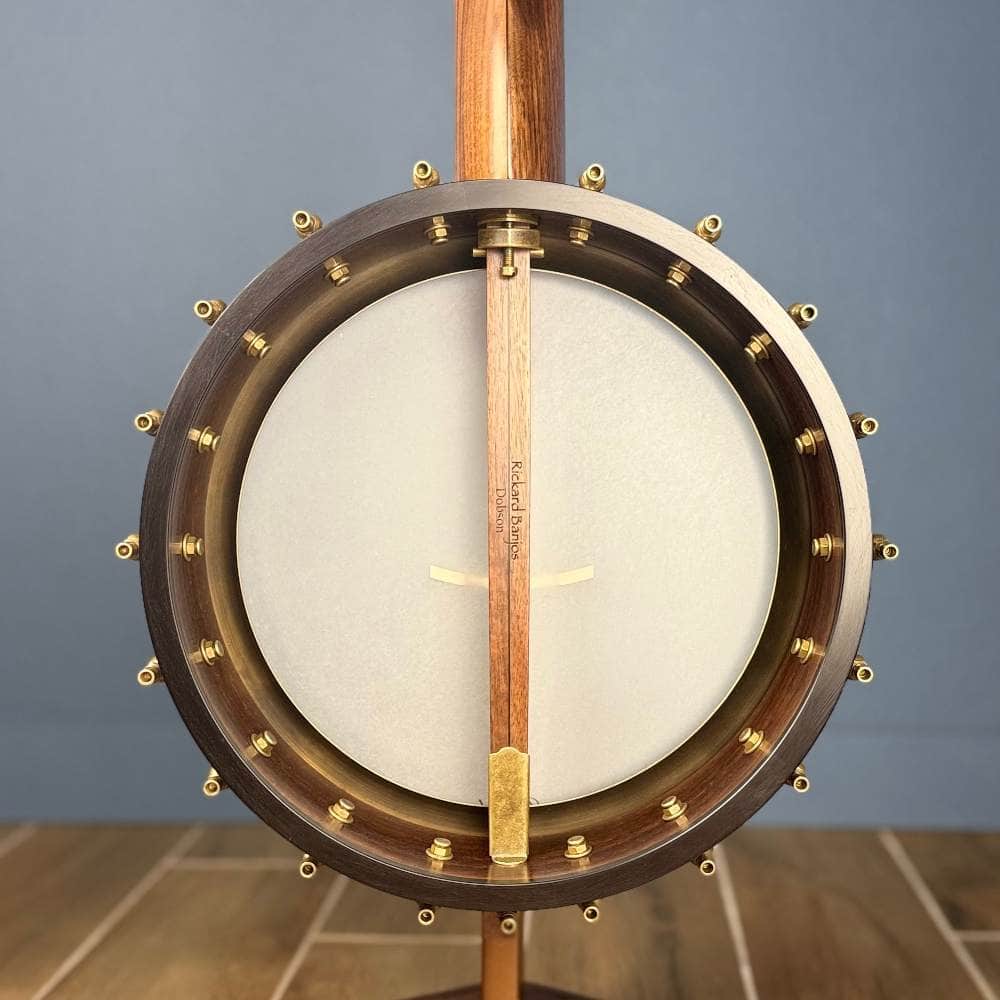 Custom Rickard Dobson 12" Banjo Walnut with Purfling Band Rickard 5 String Banjos