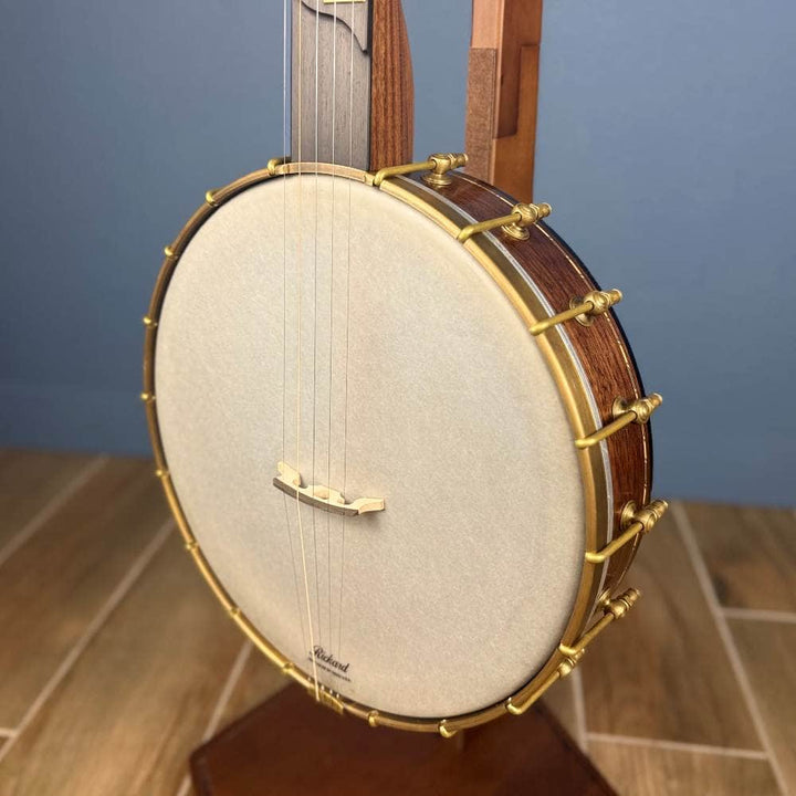 Custom Rickard Dobson 12" Banjo Walnut with Purfling Band Rickard 5 String Banjos