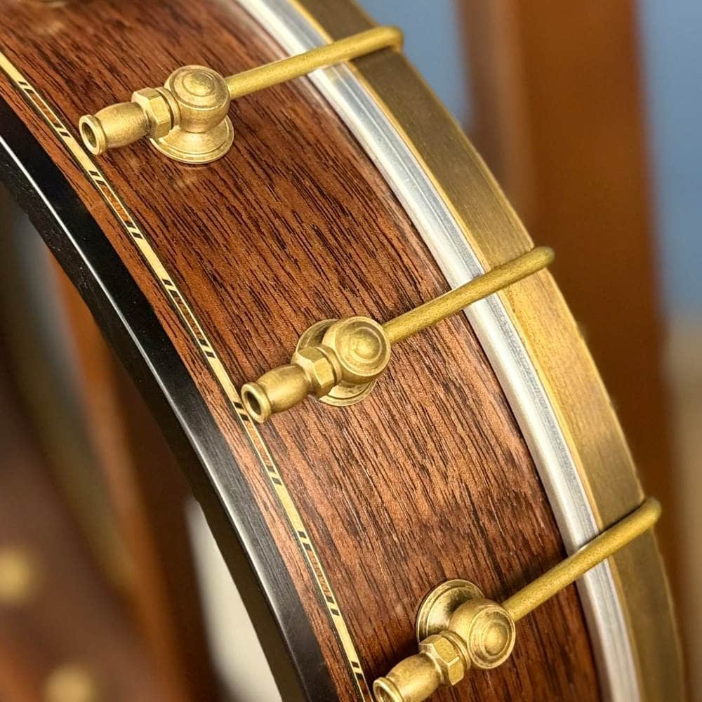Custom Rickard Dobson 12" Banjo Walnut with Purfling Band Rickard 5 String Banjos