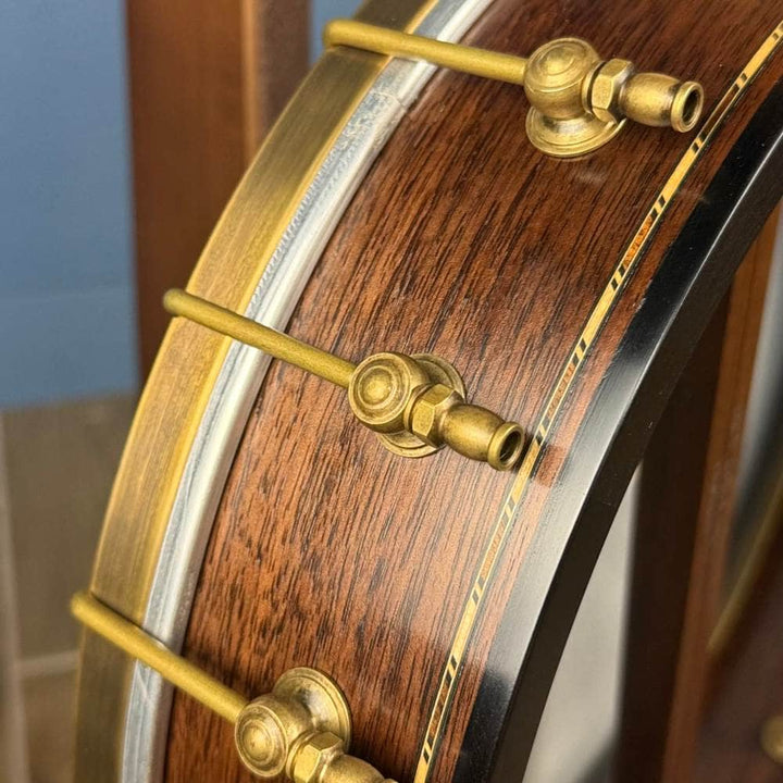 Custom Rickard Dobson 12" Banjo Walnut with Purfling Band Rickard 5 String Banjos