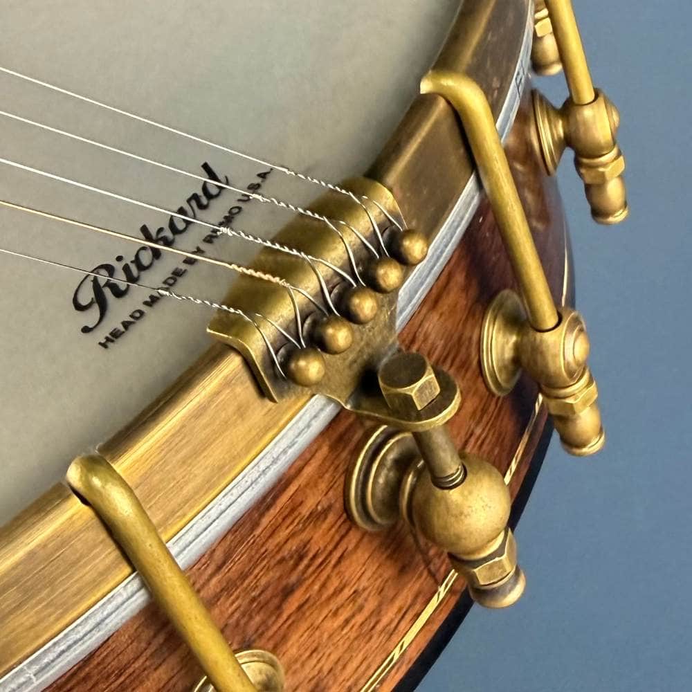 Custom Rickard Dobson 12" Banjo Walnut with Purfling Band Rickard 5 String Banjos