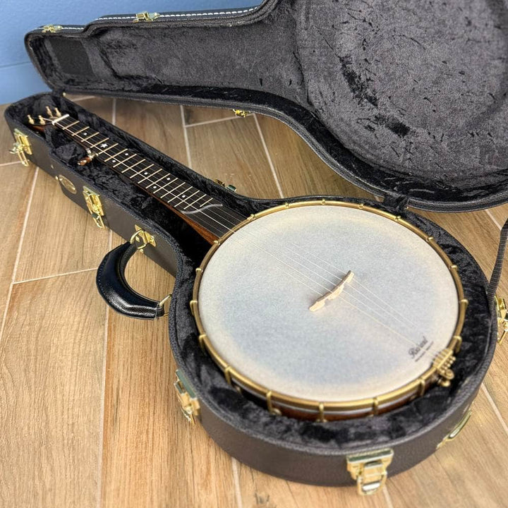 Custom Rickard Dobson 12" Banjo Walnut with Purfling Band Rickard 5 String Banjos