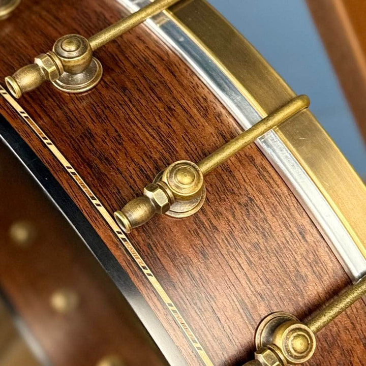 Custom Rickard Dobson 12" Banjo Walnut with Purfling Band Rickard 5 String Banjos