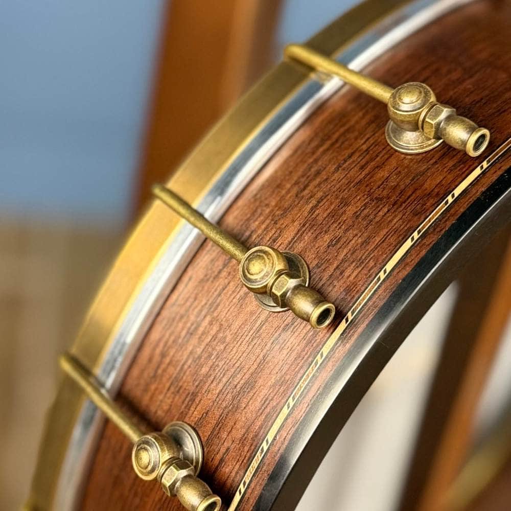 Custom Rickard Dobson 12" Banjo Walnut with Purfling Band Rickard 5 String Banjos