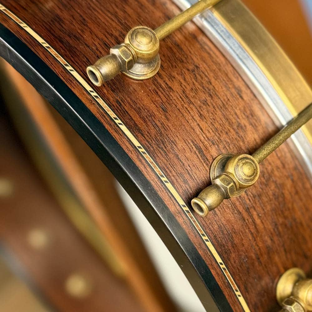 Custom Rickard Dobson 12" Banjo Walnut with Purfling Band Rickard 5 String Banjos