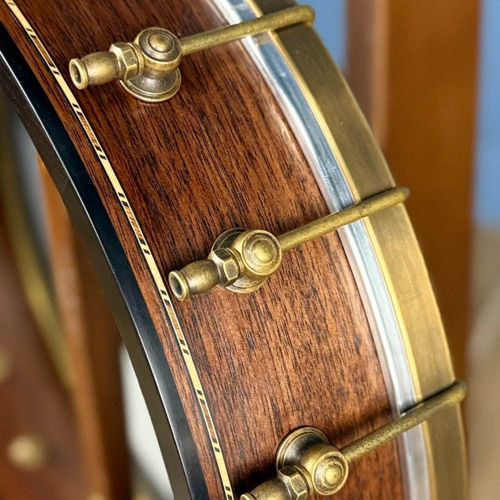 Custom Rickard Dobson 12" Banjo Walnut with Purfling Band Rickard 5 String Banjos