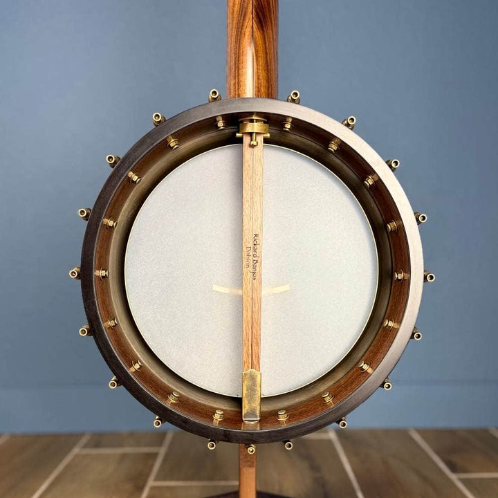 Custom Rickard Dobson 12" Banjo Walnut with Purfling Band Rickard 5 String Banjos