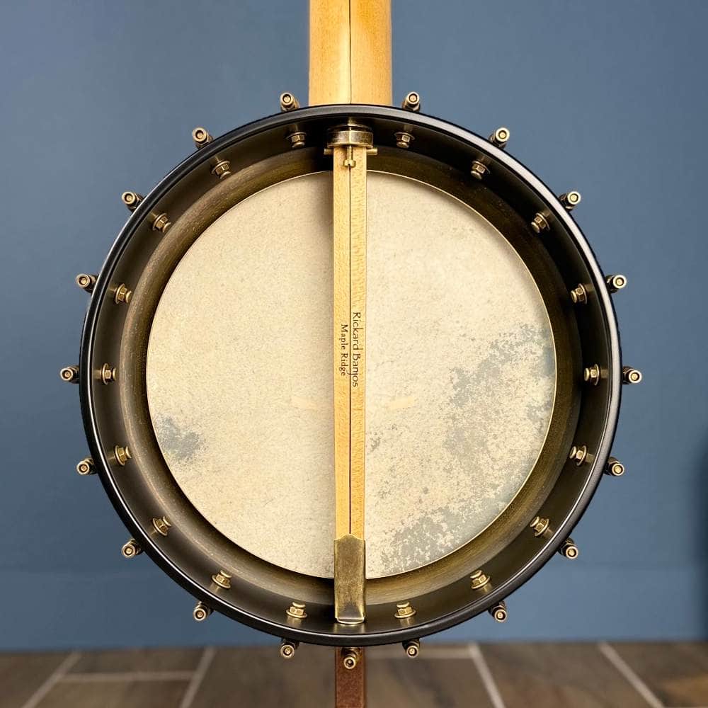 Custom Rickard Maple Ridge 12" Banjo with Goat Skin Antiqued Brass Hardware #1878 Rickard 5 String Banjos