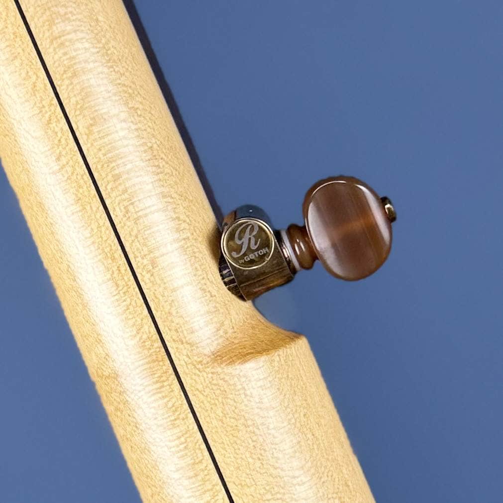 Custom Rickard Maple Ridge 12" Banjo with Goat Skin Antiqued Brass Hardware #1878 Rickard 5 String Banjos