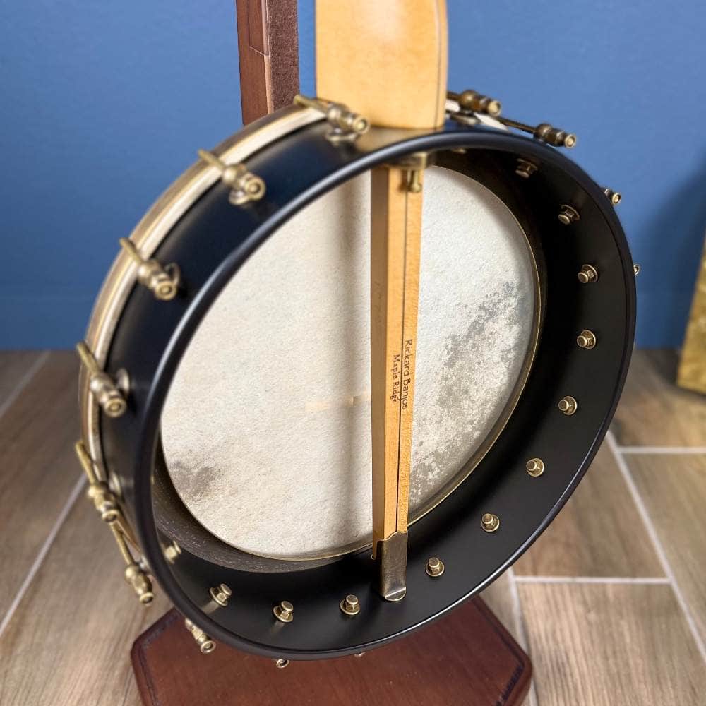 Custom Rickard Maple Ridge 12" Banjo with Goat Skin Antiqued Brass Hardware #1878 Rickard 5 String Banjos
