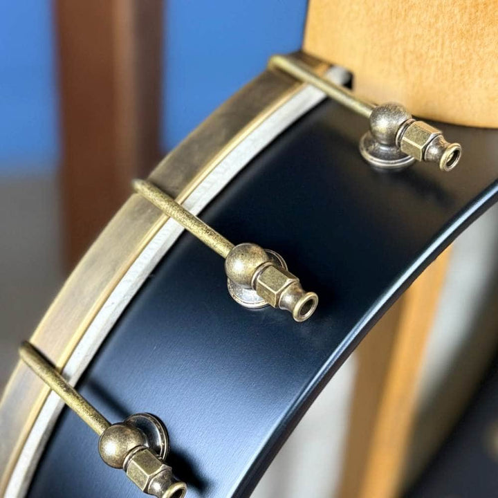 Custom Rickard Maple Ridge 12" Banjo with Goat Skin Antiqued Brass Hardware #1878 Rickard 5 String Banjos