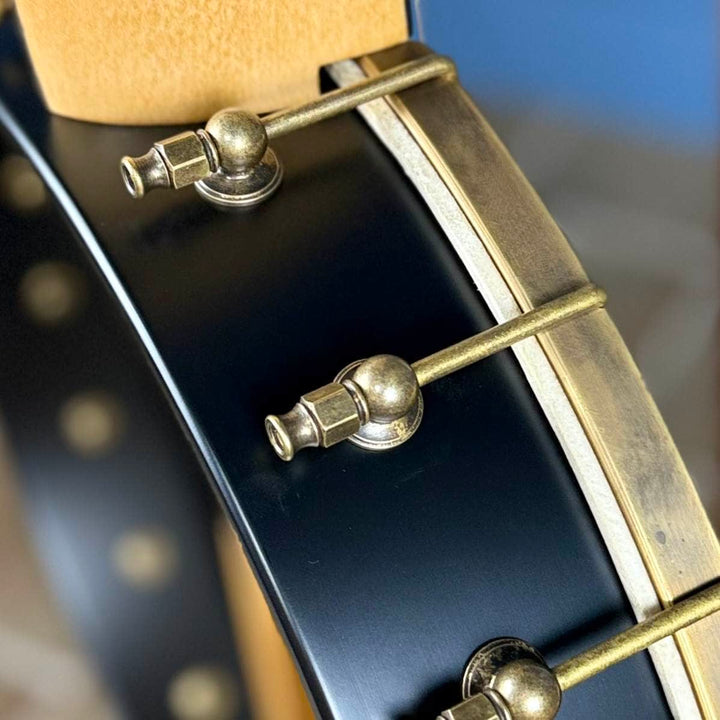Custom Rickard Maple Ridge 12" Banjo with Goat Skin Antiqued Brass Hardware #1878 Rickard 5 String Banjos