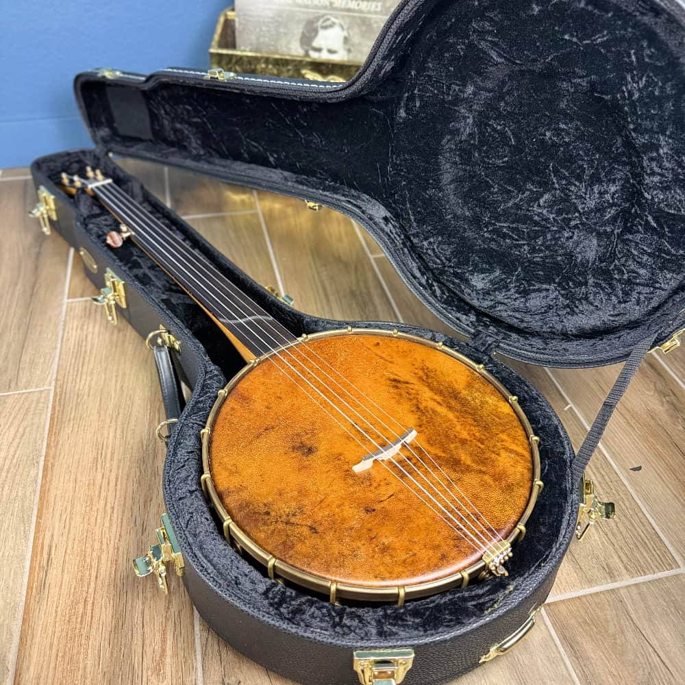Custom Rickard Nylon Fretless Maple Ridge 12" Openback 5-String Banjo with Goat Skin Head Rickard 5 String Banjos
