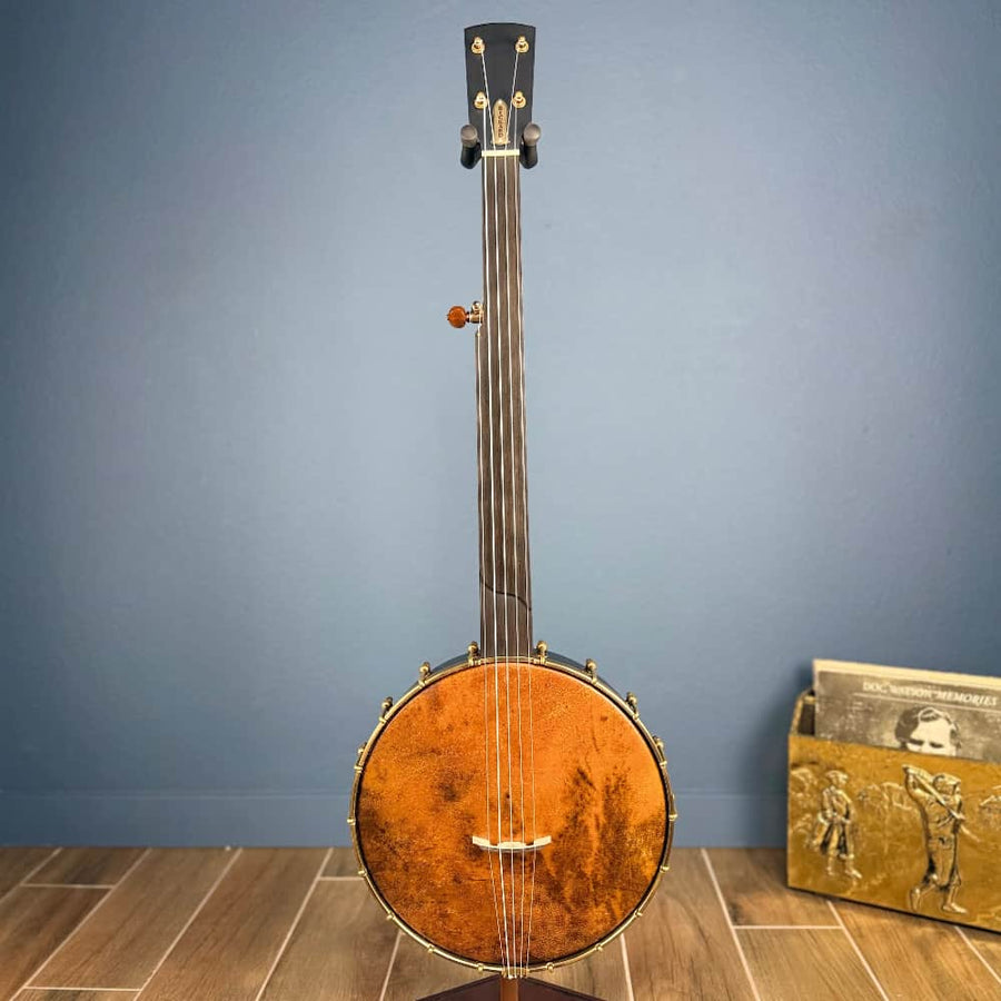Custom Rickard Nylon Fretless Maple Ridge 12" Openback 5-String Banjo with Goat Skin Head Rickard 5 String Banjos