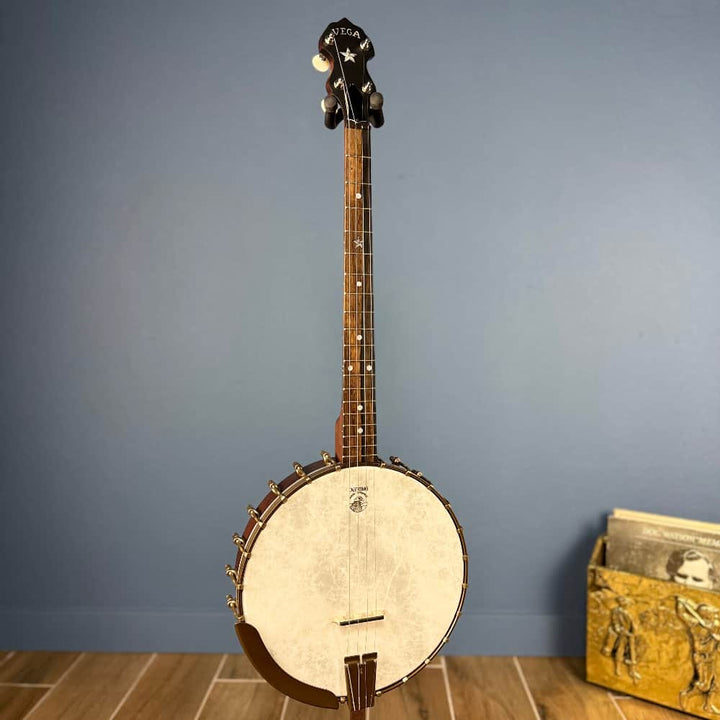 Custom Vega Senator 19-Fret Tenor Banjo with Fiberskin head, Vintage Star Hardware and Marbled Fretboard Deering 4 String Banjos Default