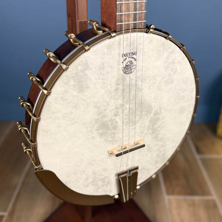 Custom Vega Senator 19-Fret Tenor Banjo with Fiberskin head, Vintage Star Hardware and Marbled Fretboard Deering 4 String Banjos Default