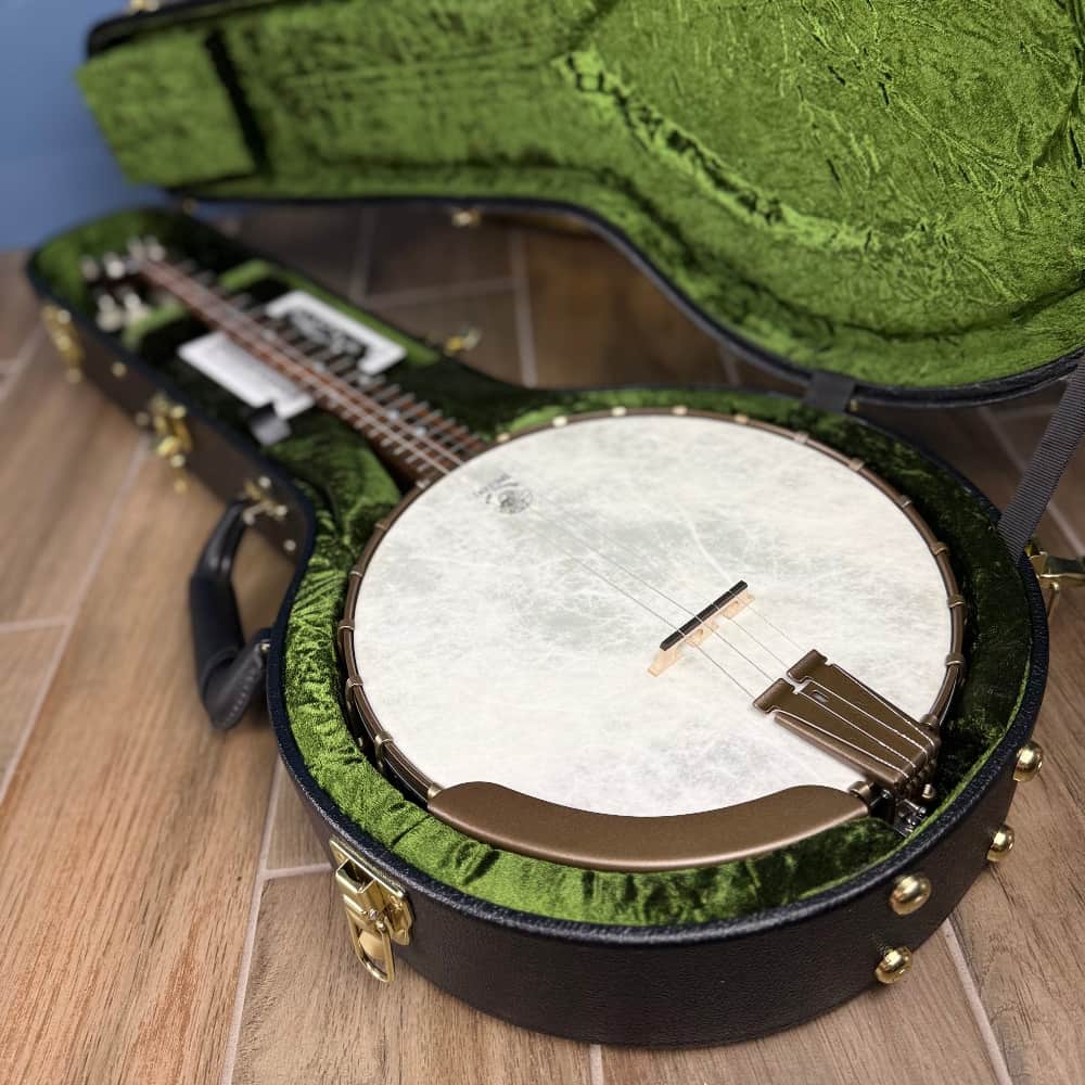Custom Vega Senator 19-Fret Tenor Banjo with Fiberskin head, Vintage Star Hardware and Marbled Fretboard Deering 4 String Banjos Default