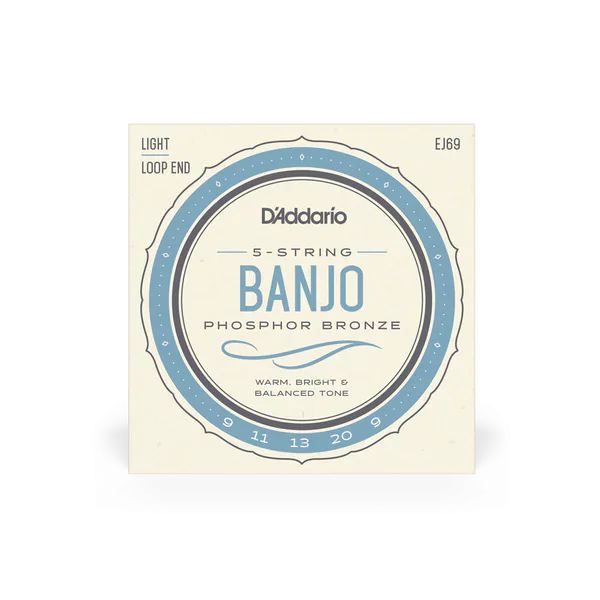 D'Addario EJ69 Phosphor Bronze Light 5-String Banjo Strings D'Addario
