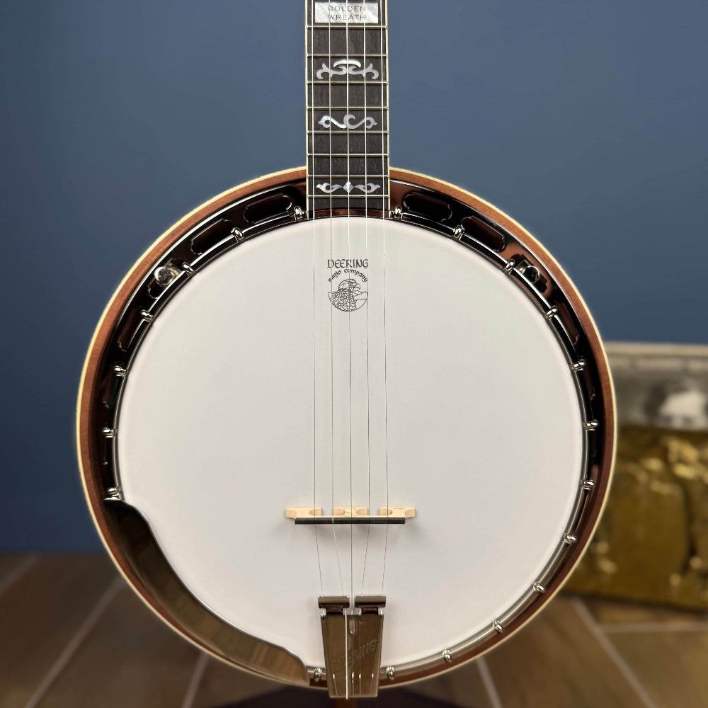 Deering Custom Golden Wreath Curly Maple 5-String Banjo Deering 5 String Banjos Default