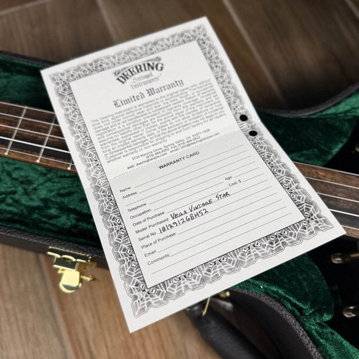 Deering NYLON Vega Vintage Star 5-String Banjo Vega 5 String Openback Banjo