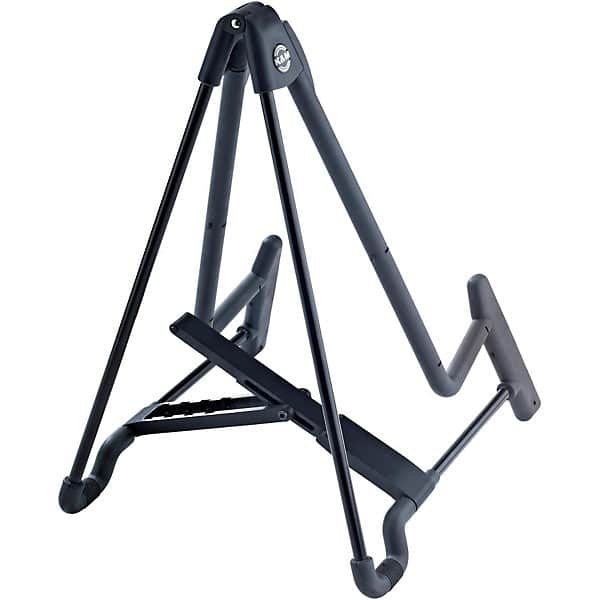 K&M 17580 Heli 2 Acoustic Guitar Banjo Stand - Black Banjo Studio